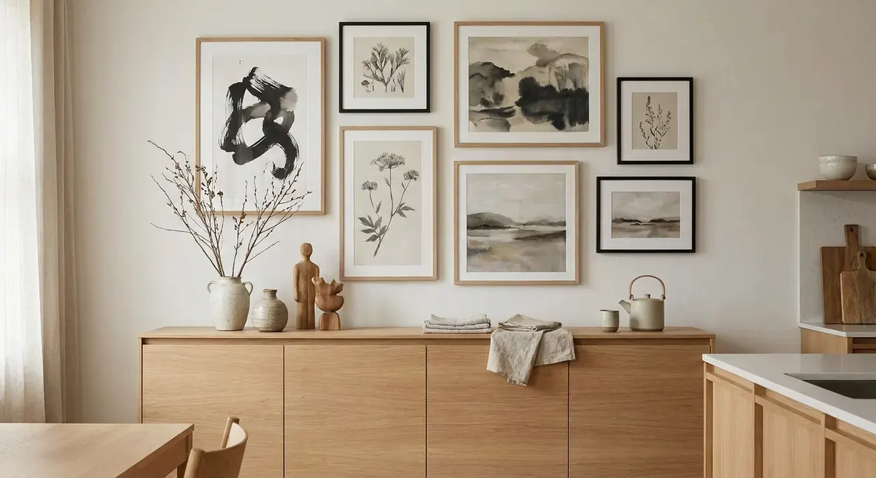 Japandi Keuken - galerij wand