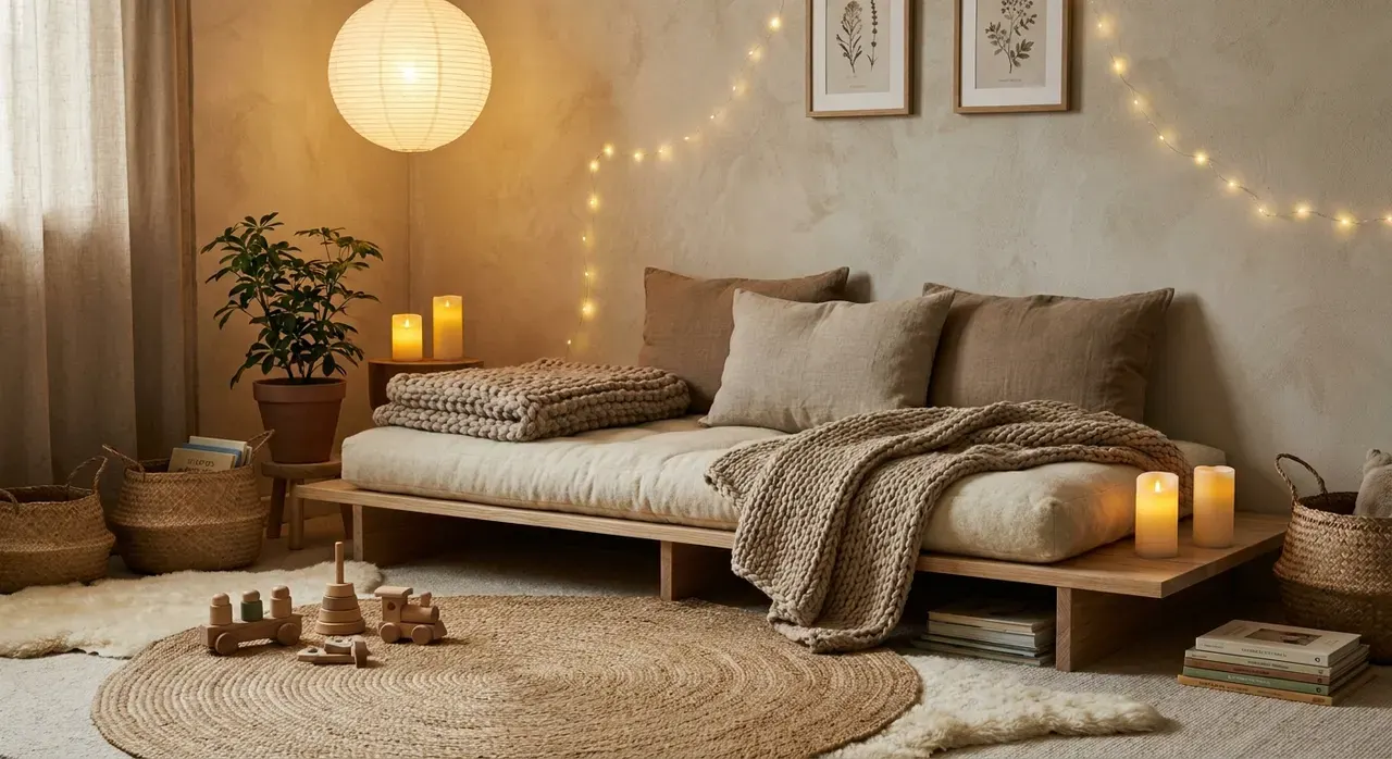 Japandi Kinderkamer - sfeervol hoekje