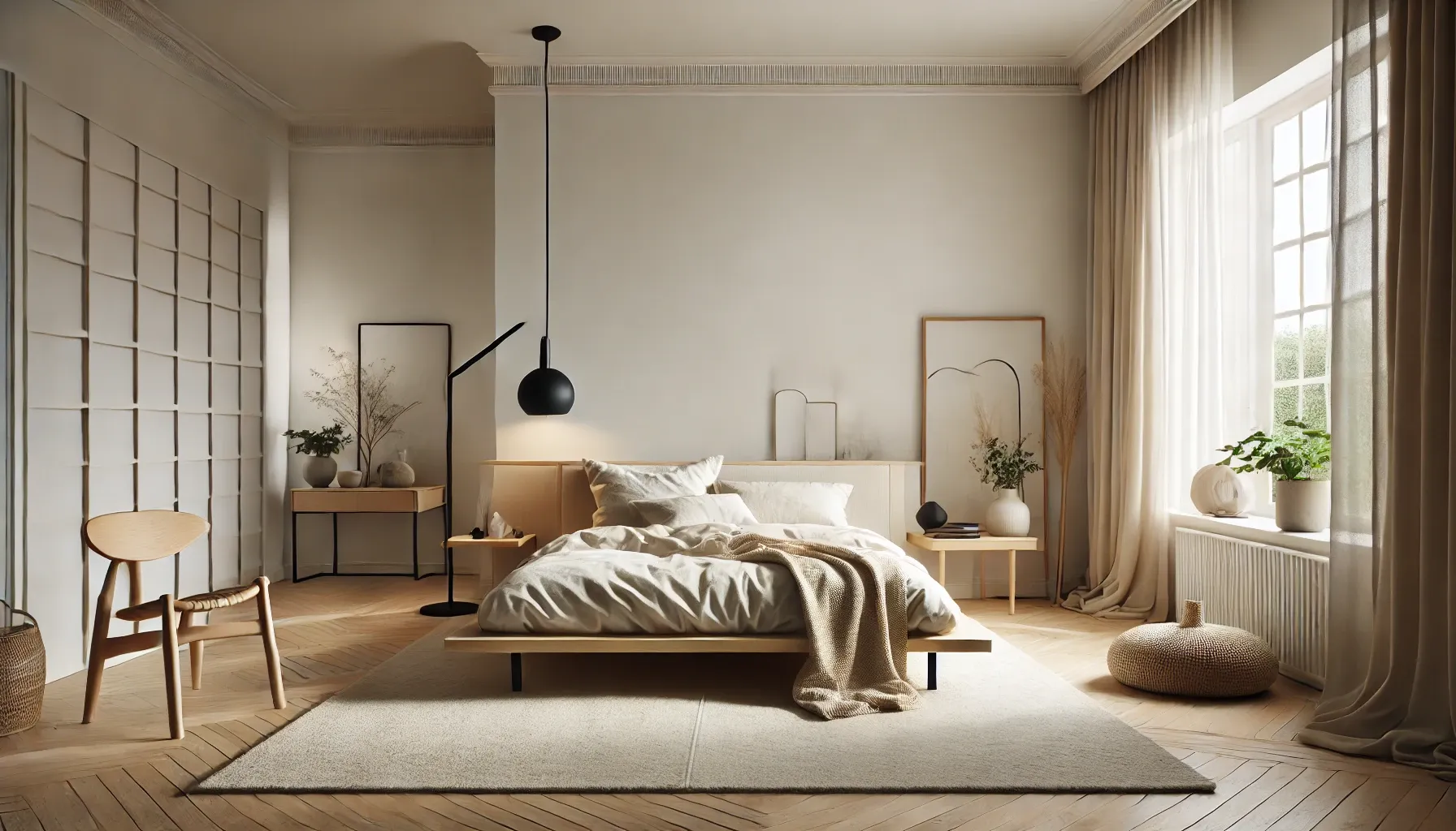 Japandi Slaapkamer - sfeervolle slaapkamer 16