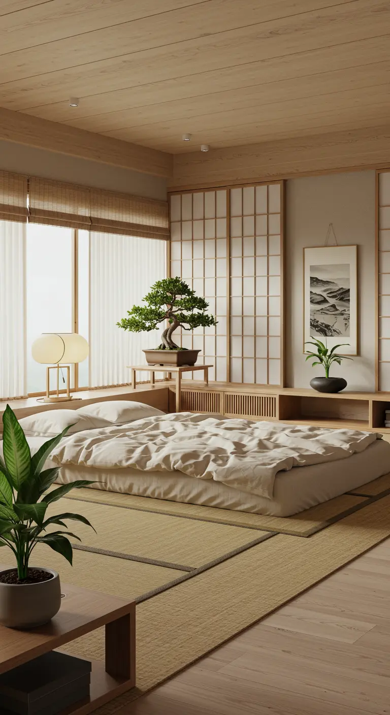 Japandi Slaapkamer - sfeervolle slaapkamer 18