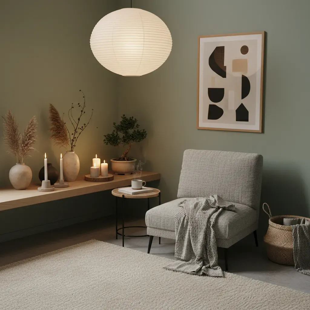 Japandi Werkkamer - sfeervol hoekje