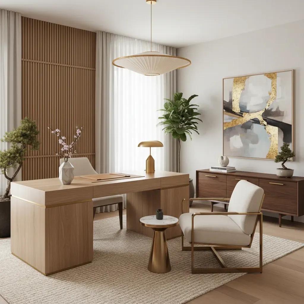 Japandi Werkkamer - luxe variant