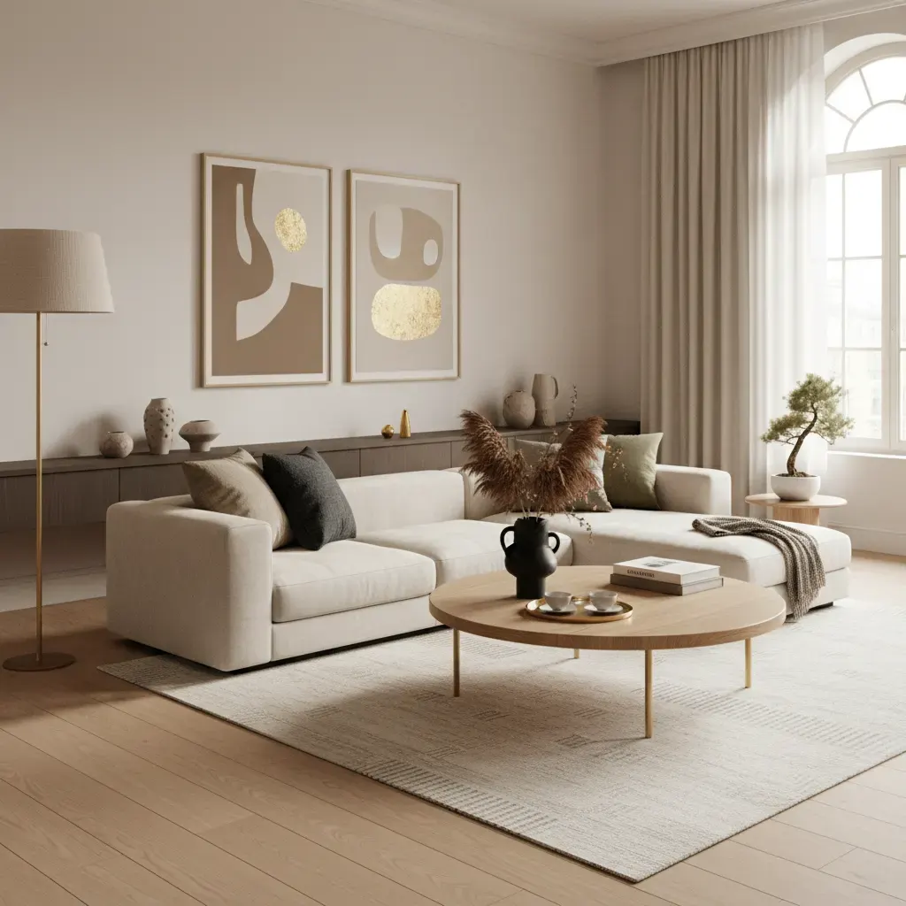 Japandi Woonkamer - luxe variant