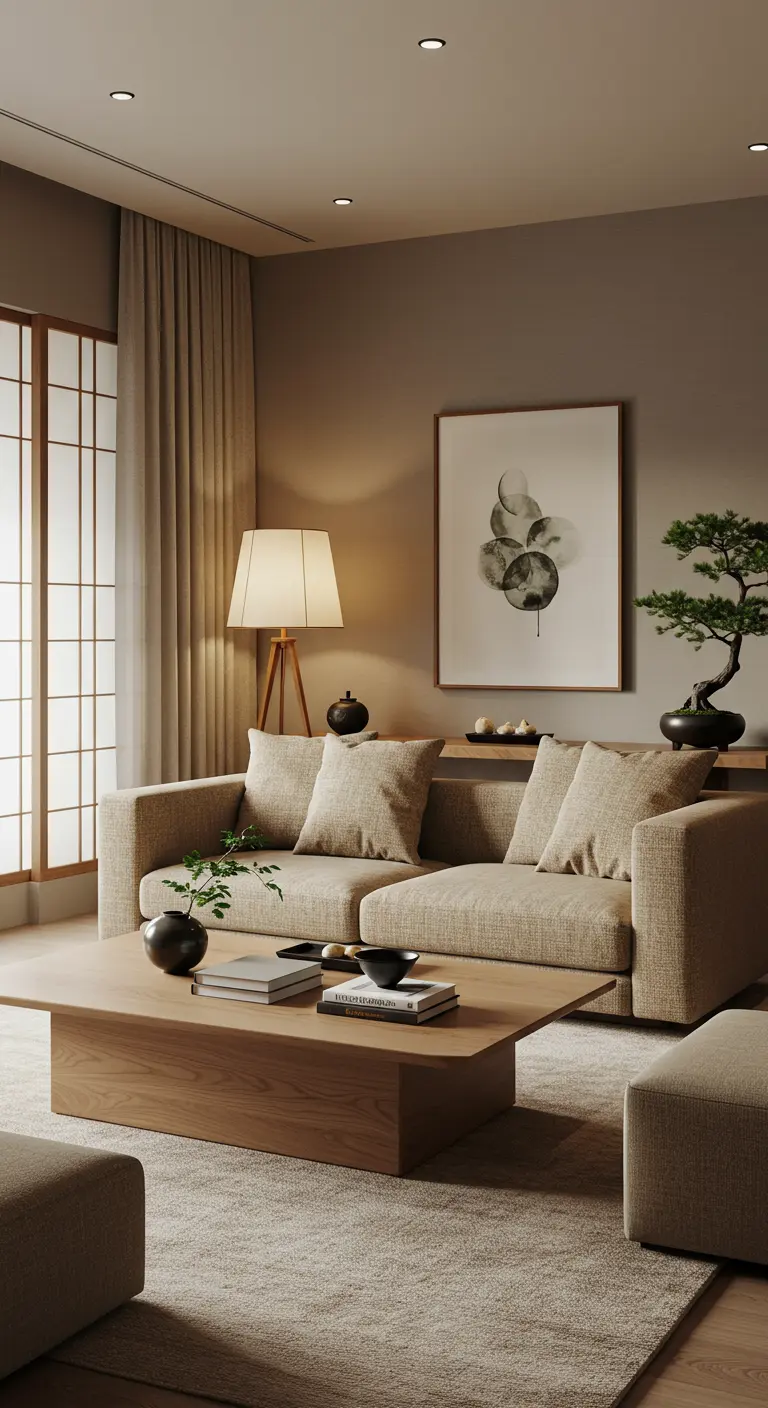 Japandi Woonkamer - sfeervolle woonkamer 10