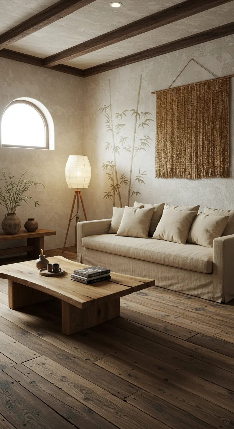 Japandi Woonkamer - sfeervolle woonkamer 7