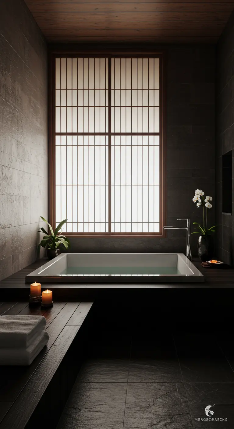 Japans Zen Badkamer - sfeervolle badkamer 13