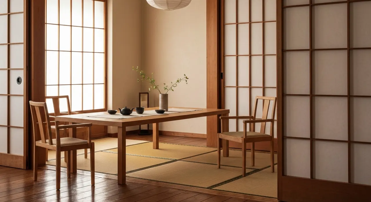 Japans Zen Eetkamer - kleurenpalet en sfeer