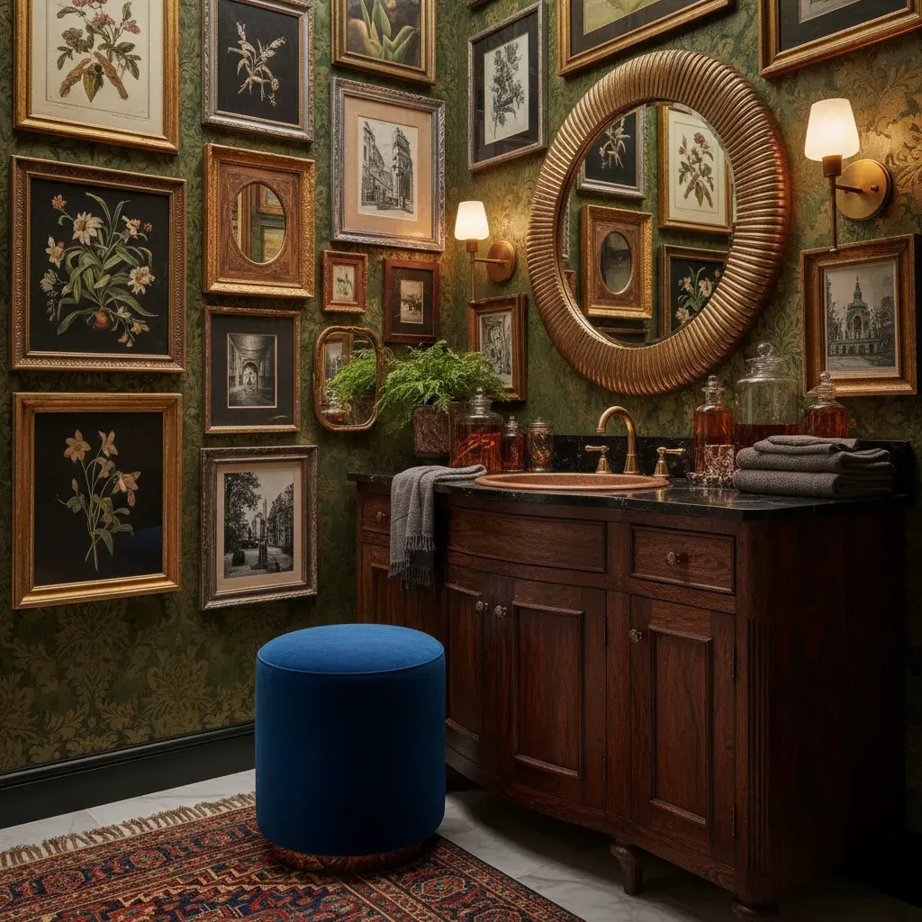 Maximalistisch Badkamer - kleurenpalet en sfeer