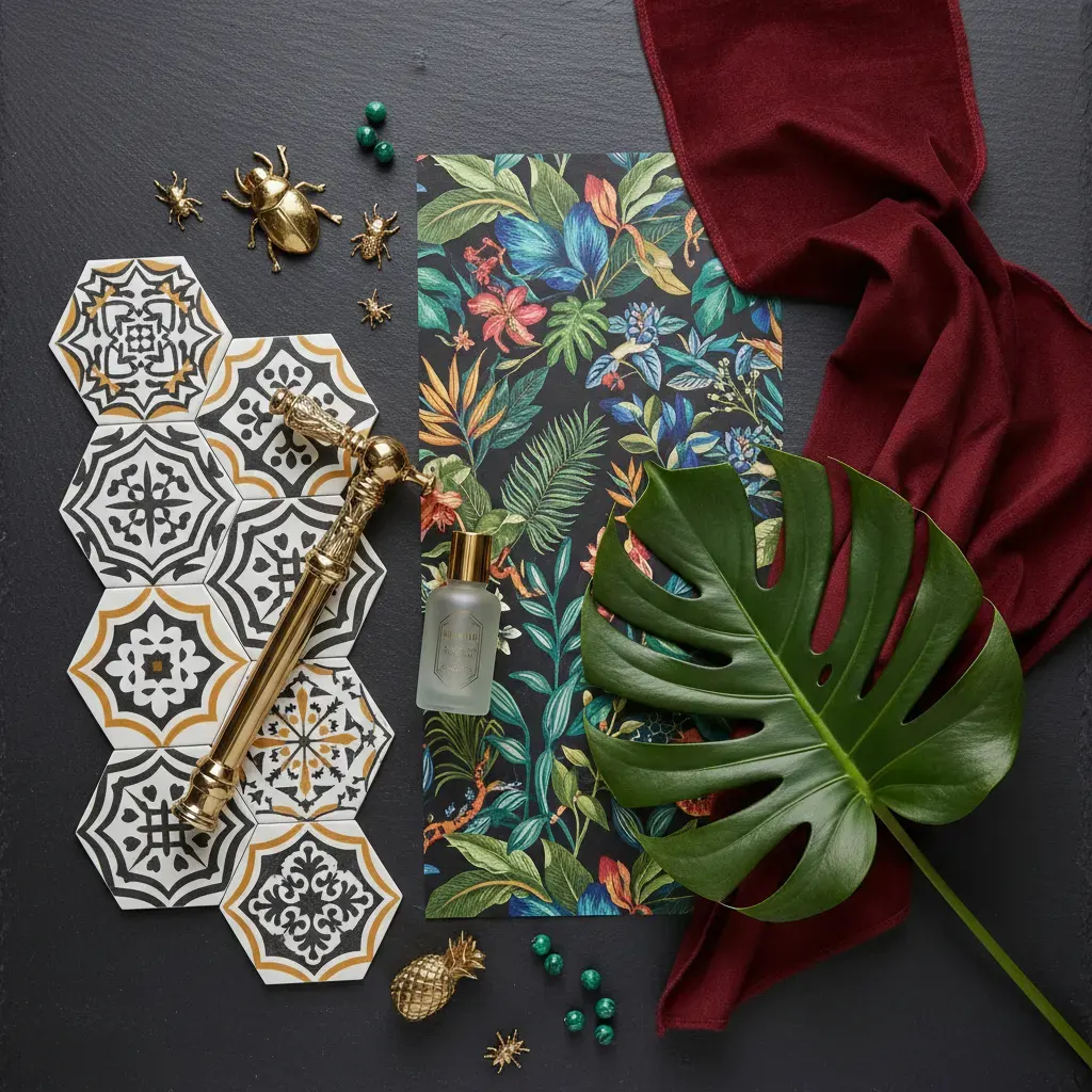 Maximalistisch Badkamer - inrichting en decoratie