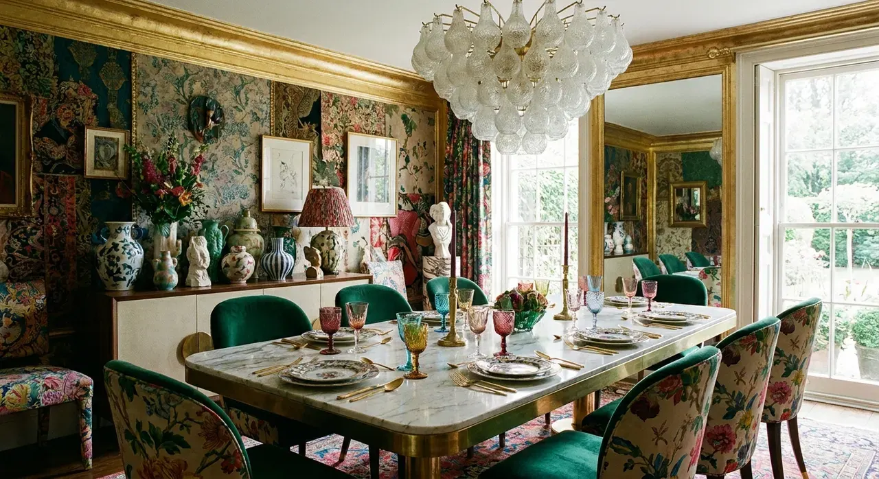 Maximalistisch Eetkamer - luxe variant