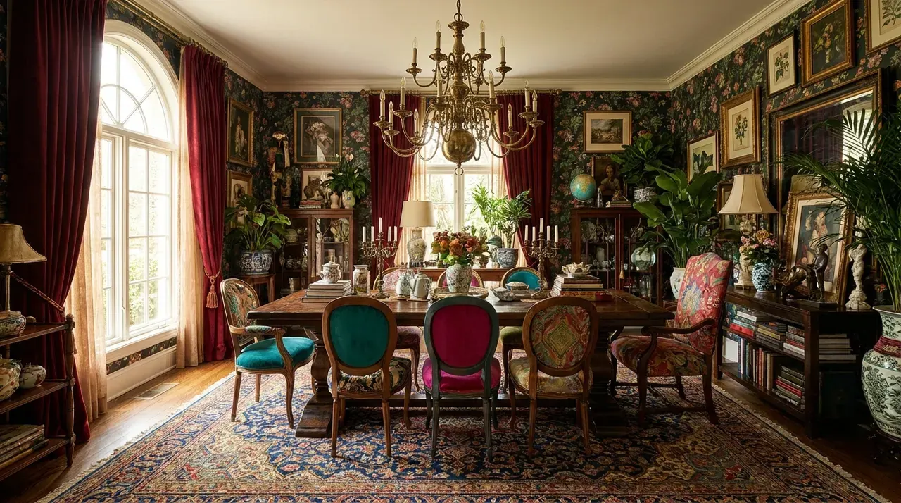 Maximalistisch eetkamer