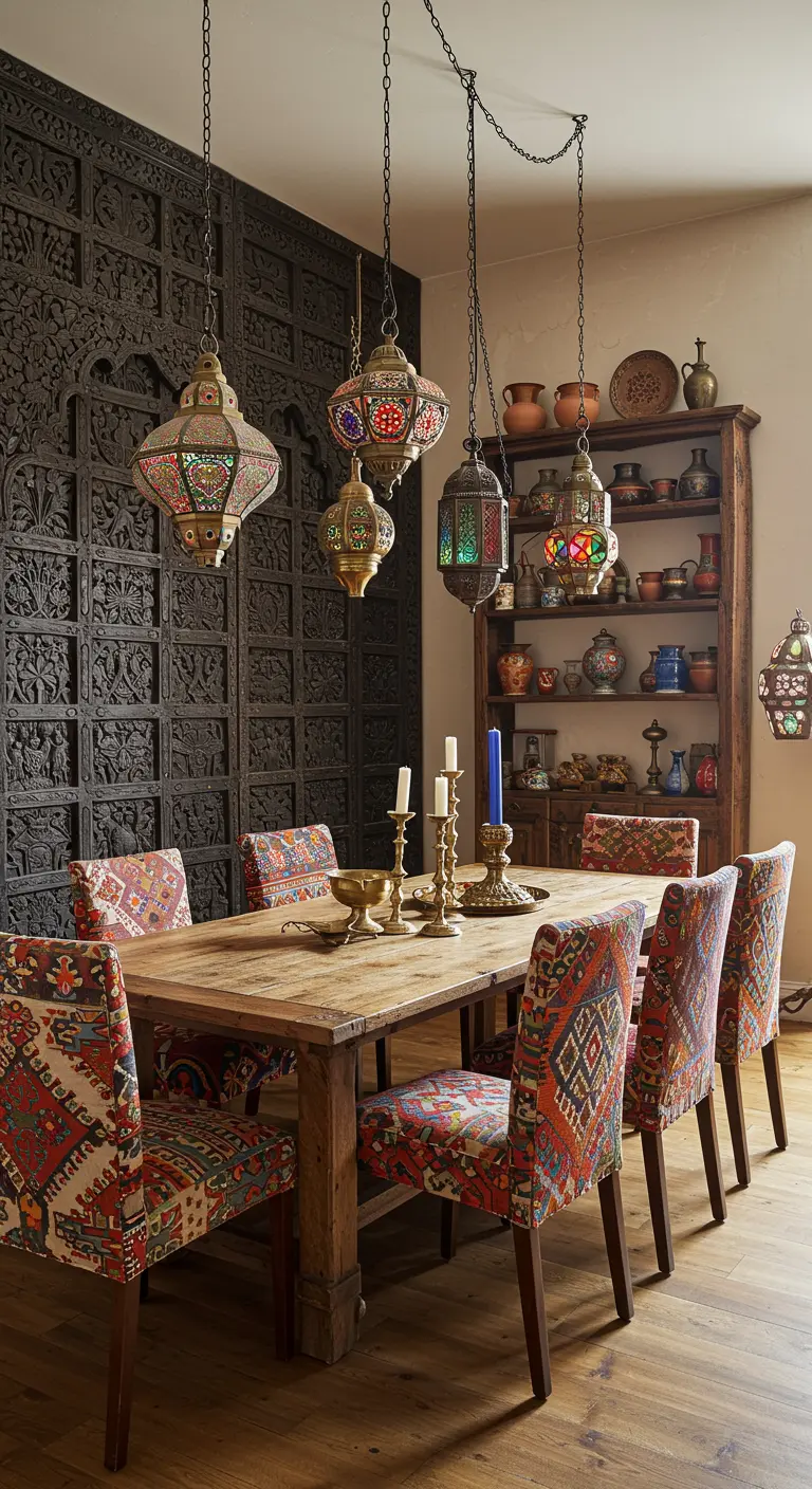 Maximalistisch Eetkamer - sfeervolle eetkamer 17