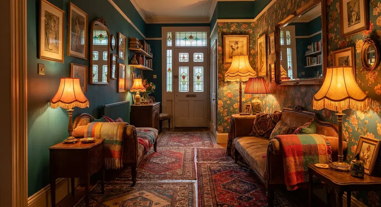 Maximalistisch Hal - avondsfeer met verlichting