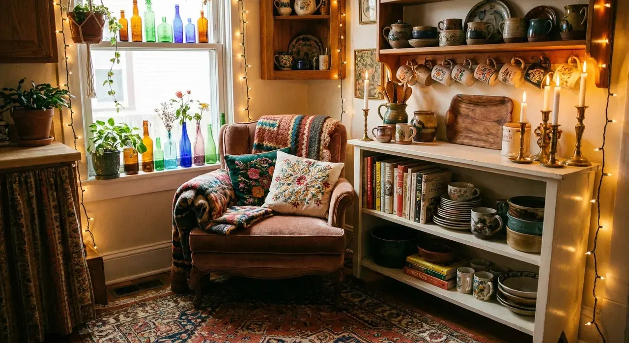 Maximalistisch Keuken - sfeervol hoekje