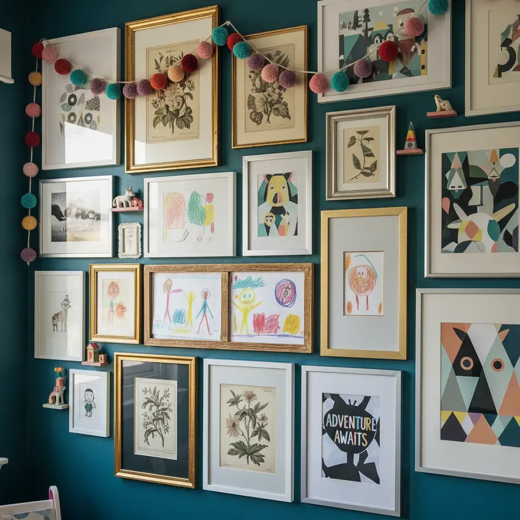 Maximalistisch Kinderkamer - detail van materialen en textuur