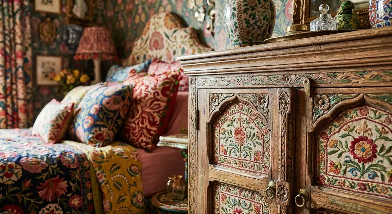 Maximalistisch Slaapkamer - meubels en opstelling