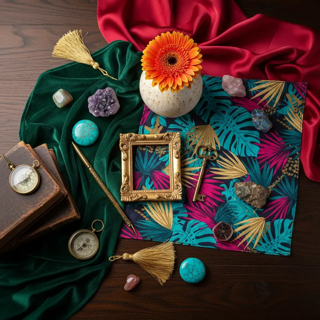 Maximalistisch Slaapkamer - inrichting en decoratie