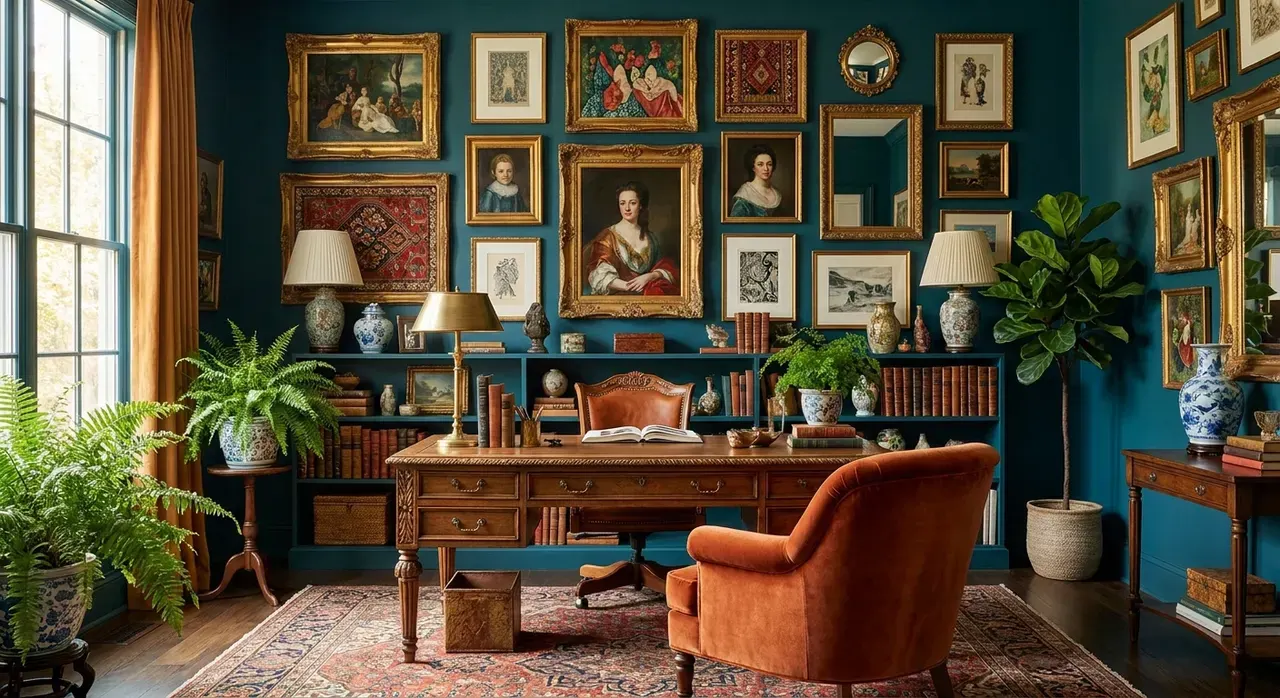 Maximalistisch werkkamer