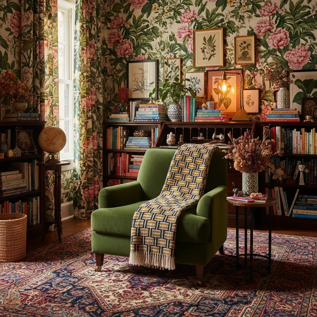 Maximalistisch Werkkamer - kleurenpalet en sfeer