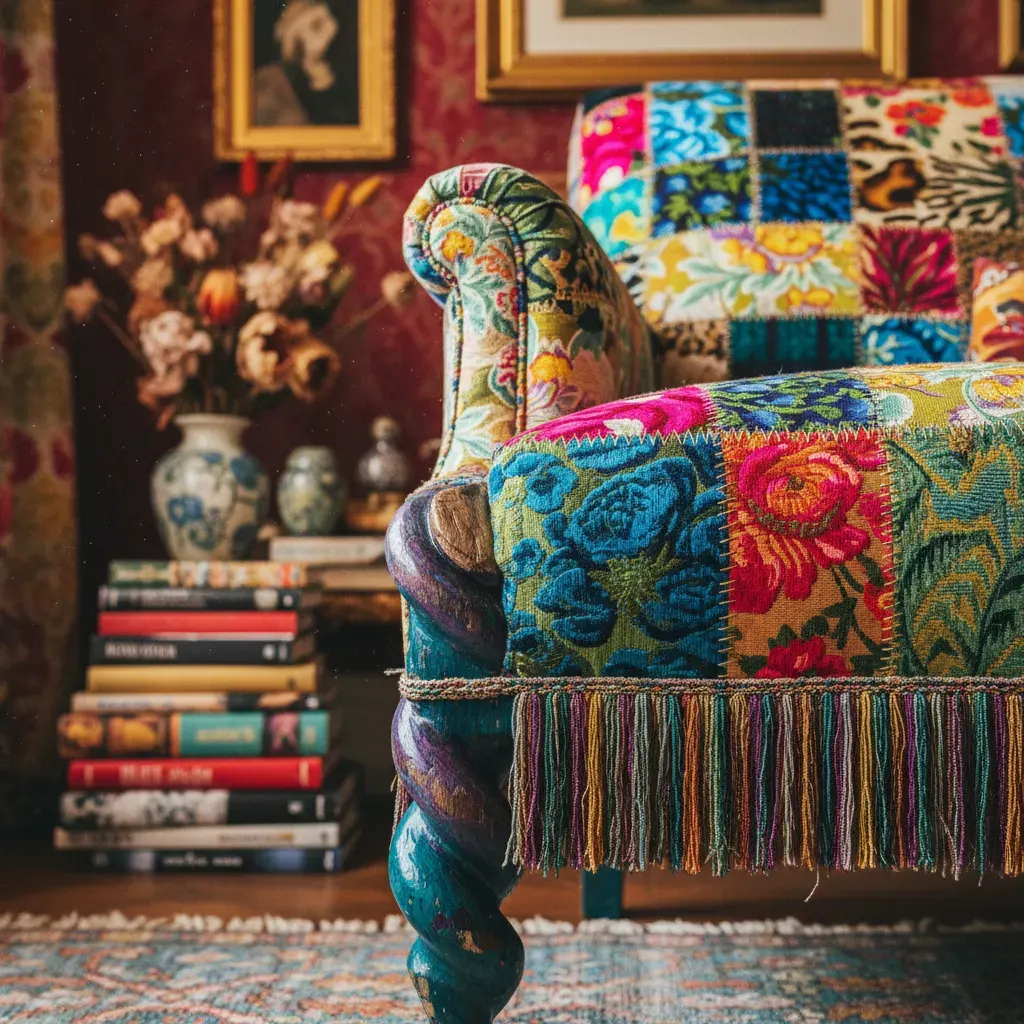 Maximalistisch Woonkamer - meubels en opstelling