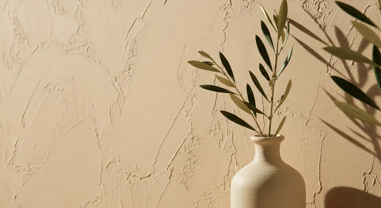 Mediterraans Slaapkamer - detail van materialen en textuur