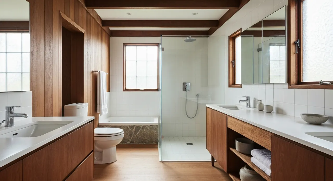 Midcentury Modern badkamer