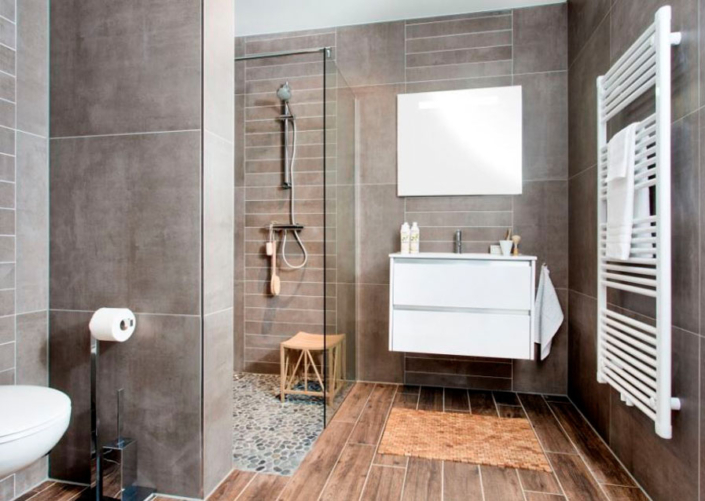 Midcentury Modern Badkamer - sfeervolle badkamer 17