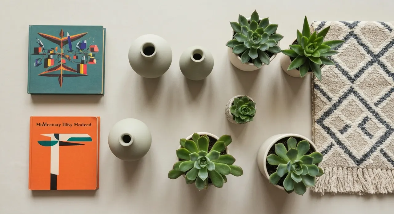 Midcentury Modern Eetkamer - inrichting en decoratie