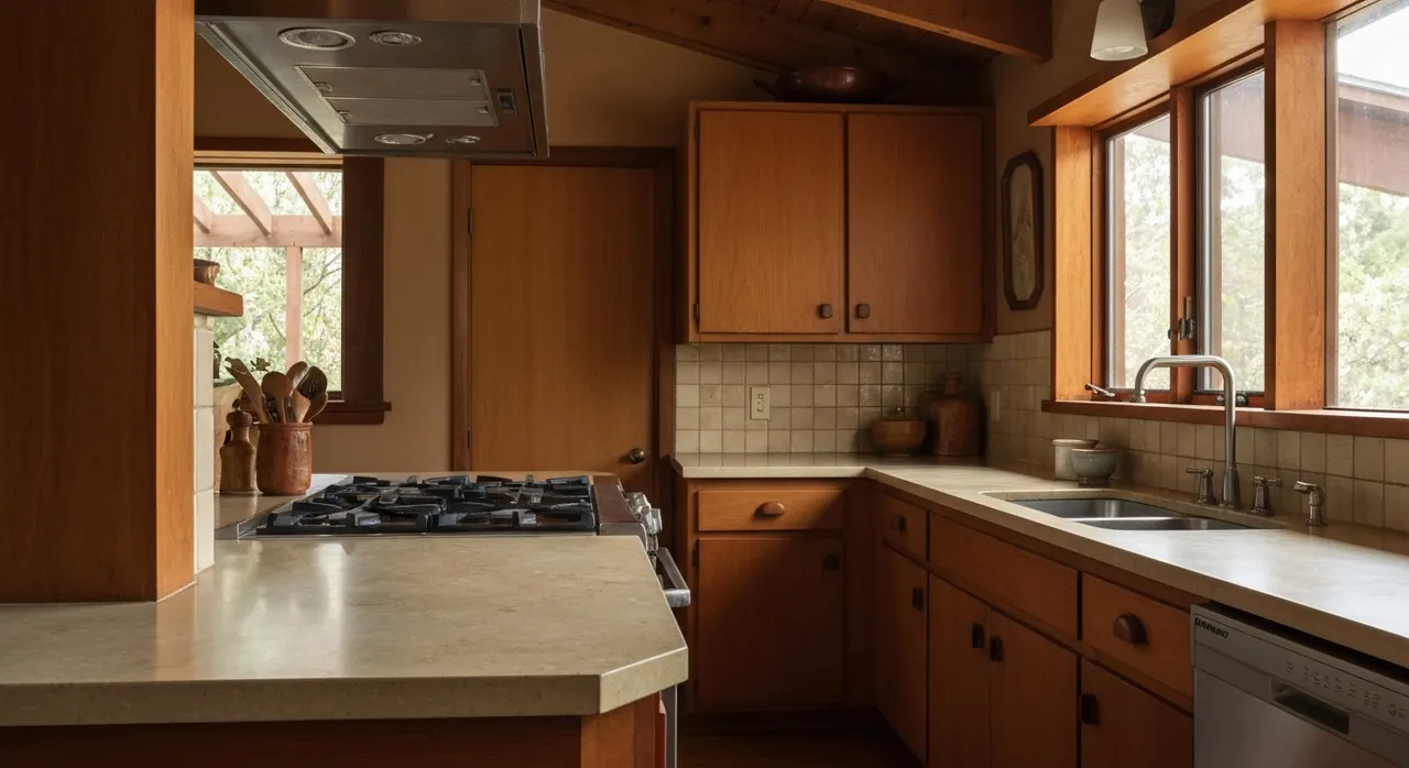 Midcentury Modern Keuken - inrichting en decoratie