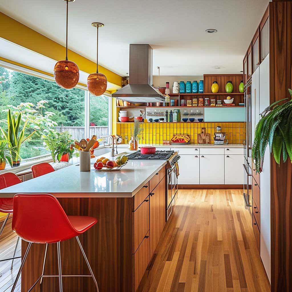 Midcentury Modern Keuken - sfeervolle keuken 6