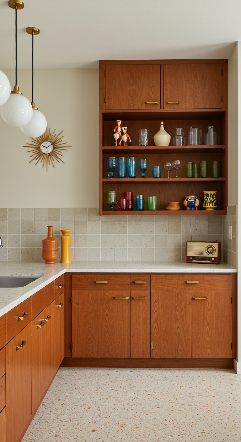 Midcentury Modern Keuken - sfeervolle keuken 8