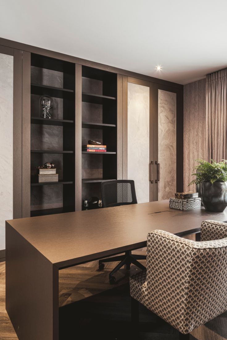 Midcentury Modern Werkkamer - sfeervolle werkkamer 19