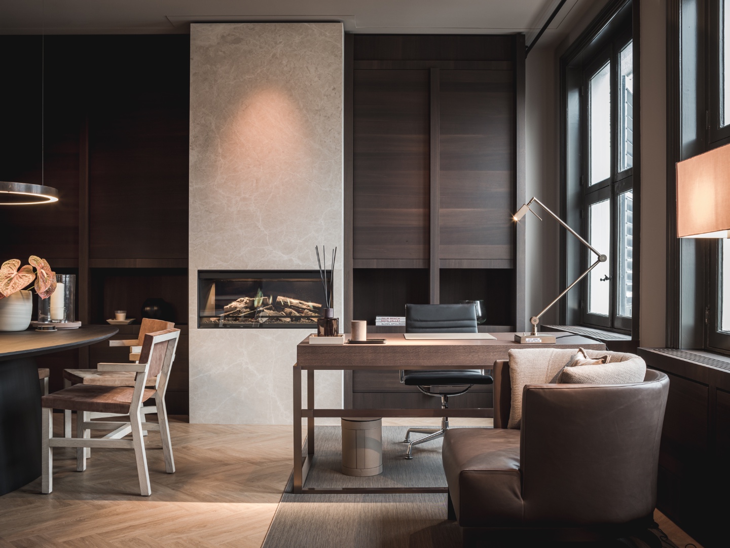 Midcentury Modern Werkkamer - sfeervolle werkkamer 7