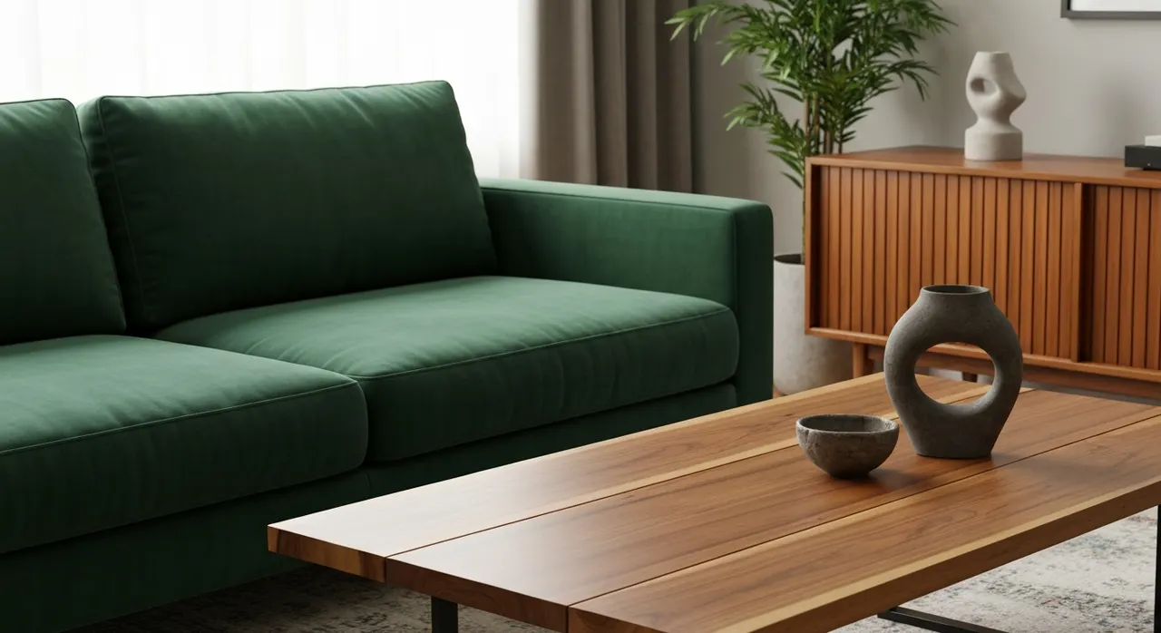 Midcentury Modern Woonkamer - kleurenpalet en sfeer