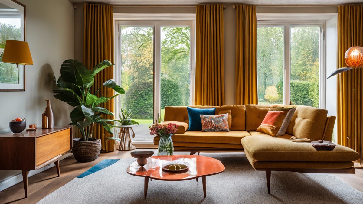 Midcentury Modern Woonkamer - sfeervolle woonkamer 14