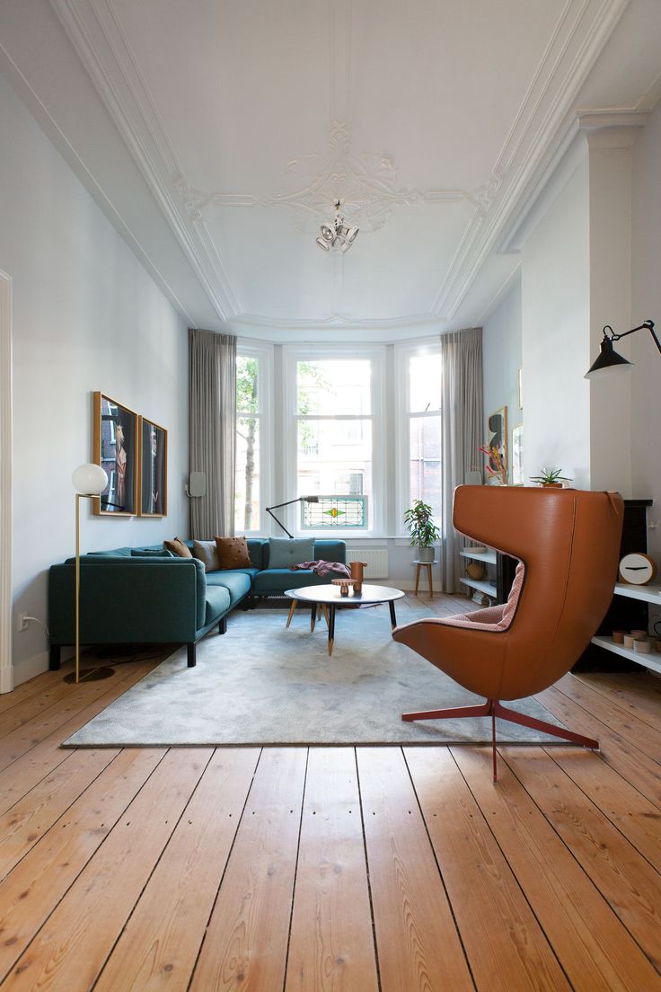 Midcentury Modern Woonkamer - sfeervolle woonkamer 2