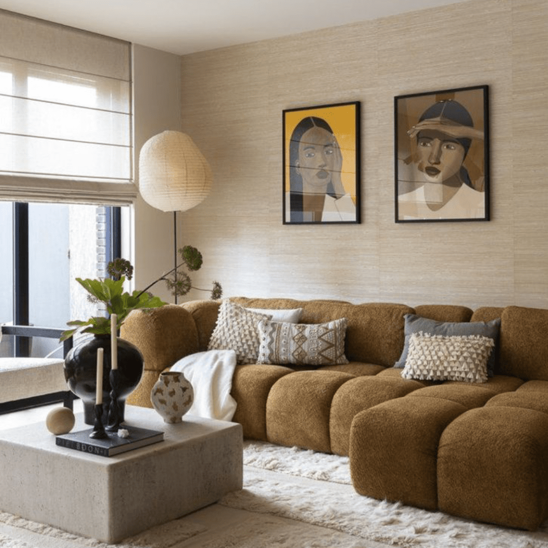 Midcentury Modern Woonkamer - sfeervolle woonkamer 8