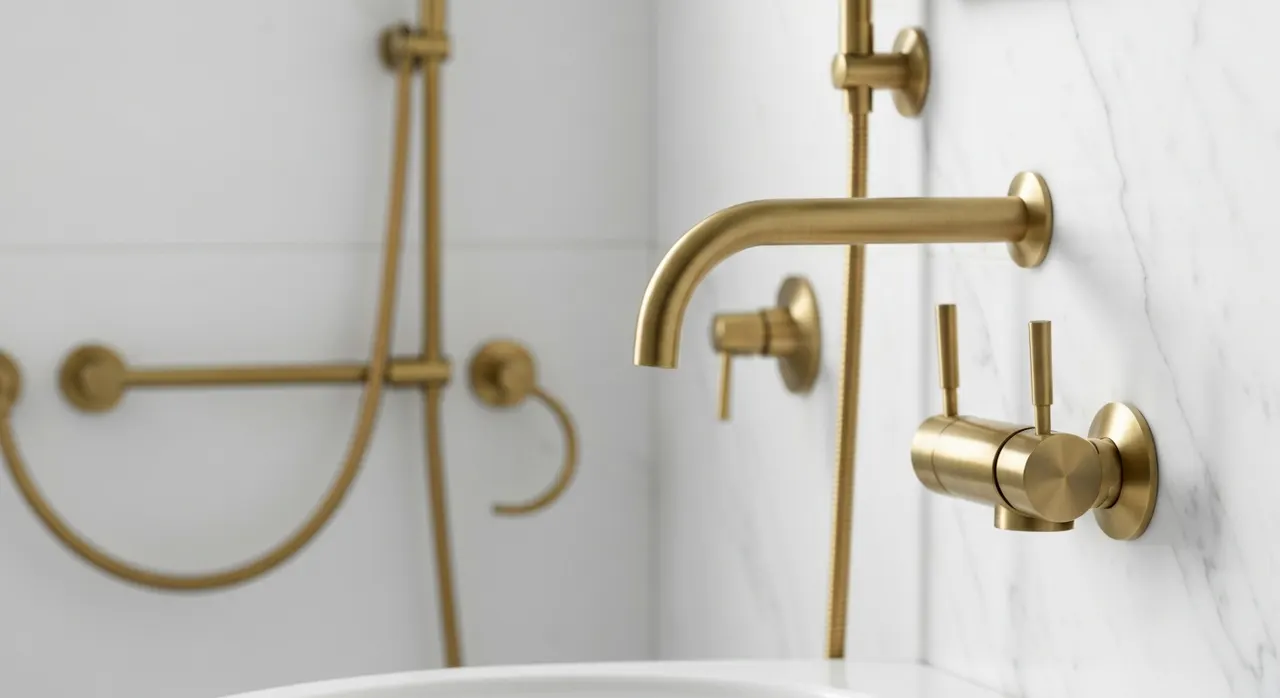 Modern Klassiek Badkamer - detail van materialen en textuur