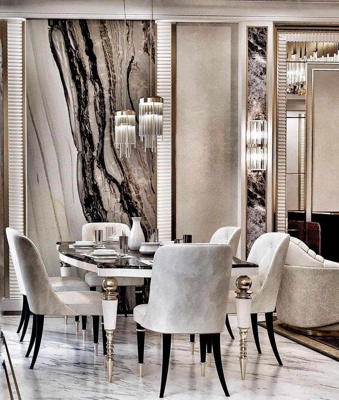 Modern Klassiek Eetkamer - sfeervolle eetkamer 1