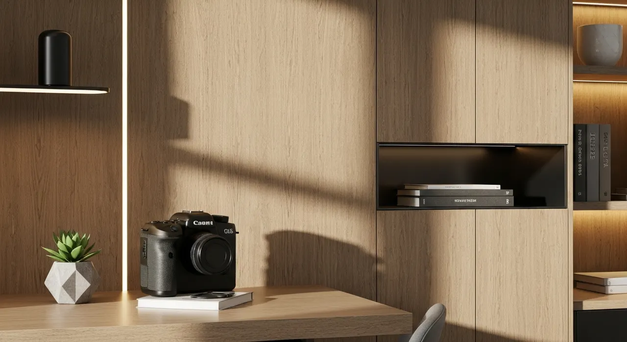 Modern Klassiek Werkkamer - detail van materialen en textuur