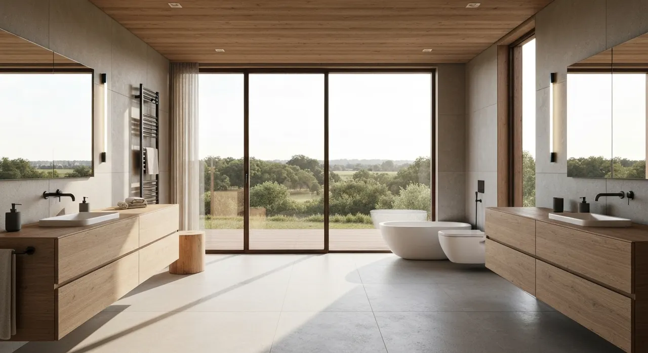 Modern Landelijk badkamer