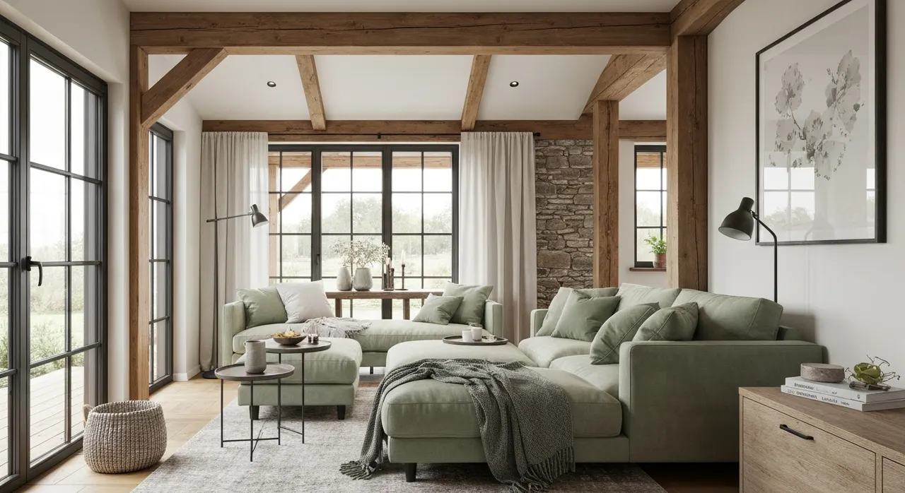 Modern Landelijk Woonkamer - kleurenpalet en sfeer