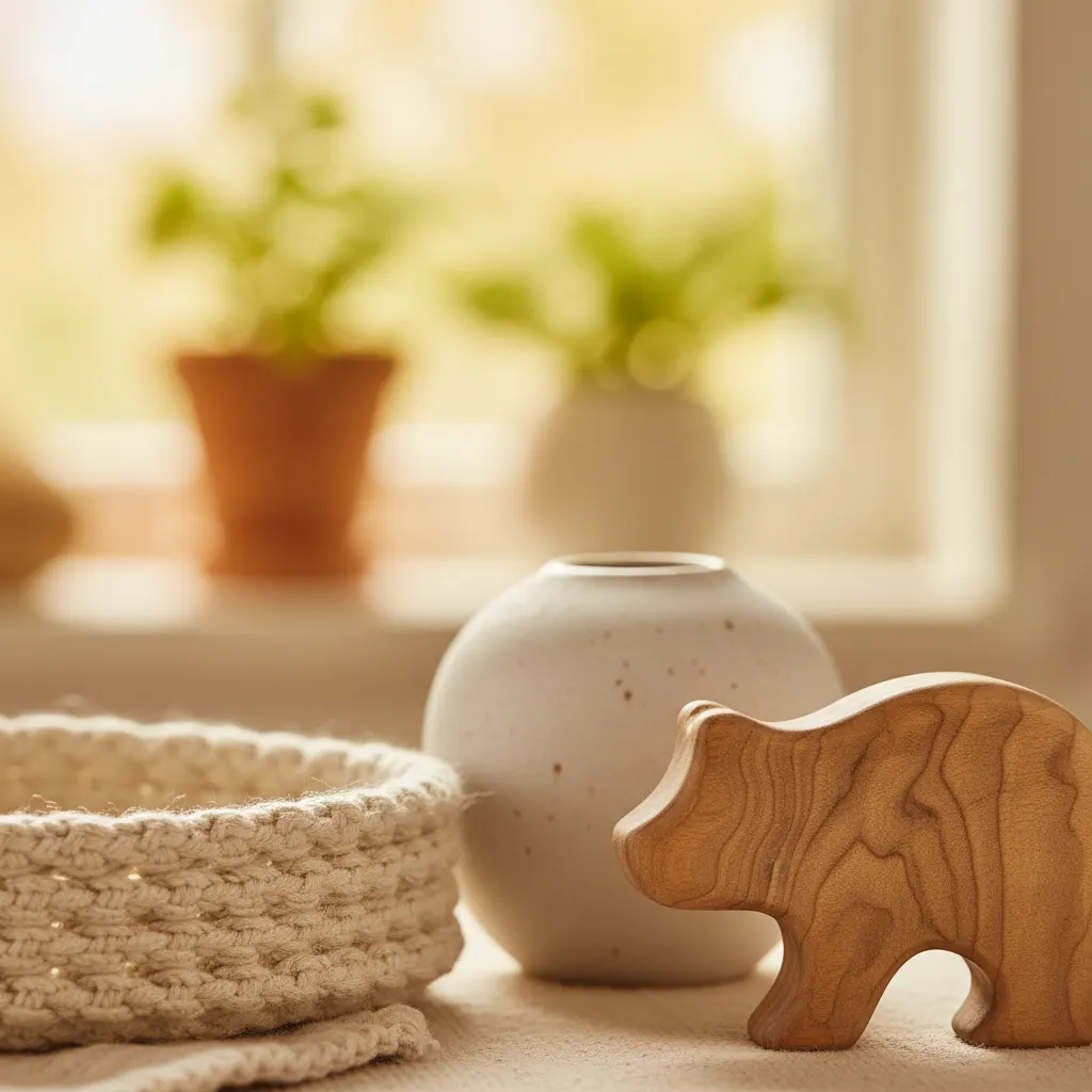 Natural Living Kinderkamer - detail van materialen en textuur