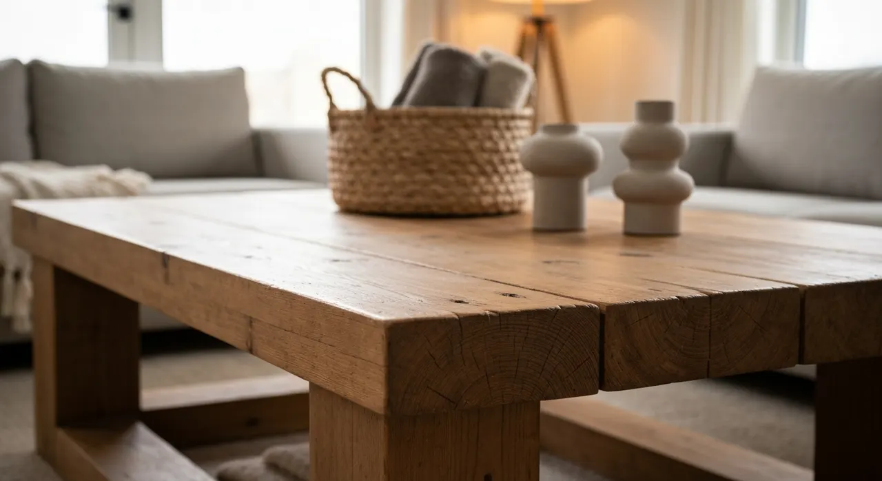 Natural Living Slaapkamer - detail van materialen en textuur