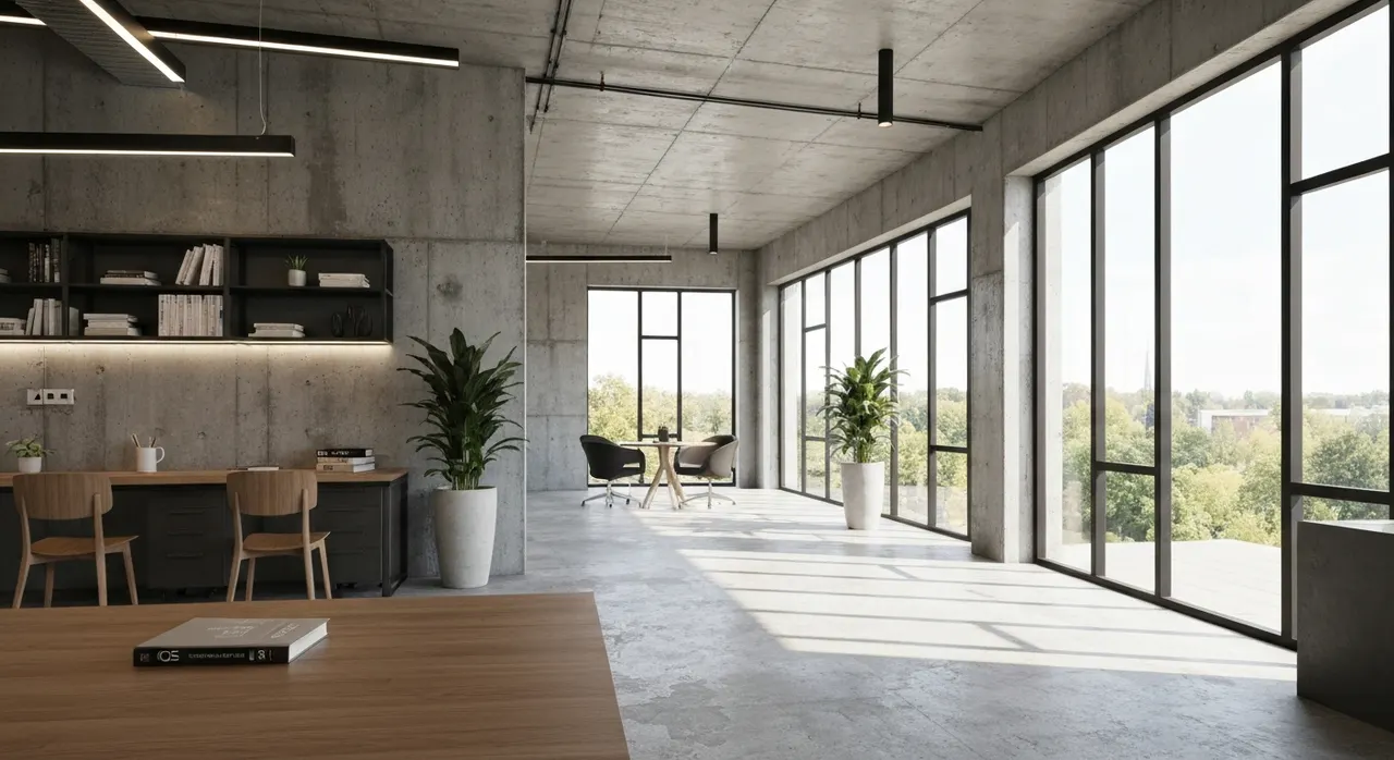 New Raw Werkkamer - detail van materialen en textuur