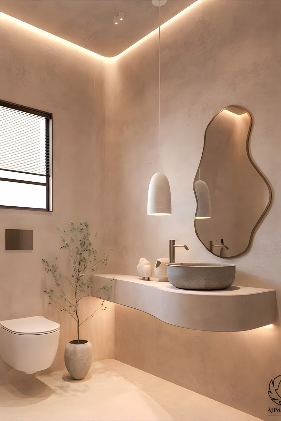 Organic Modern Badkamer - sfeervolle badkamer 10