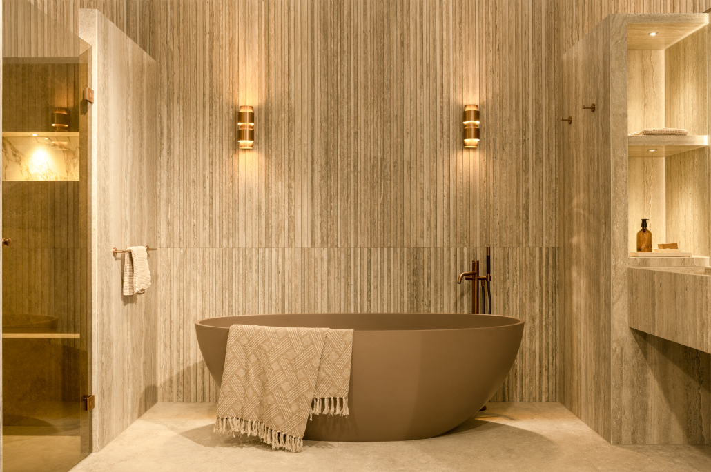 Organic Modern Badkamer - sfeervolle badkamer 15