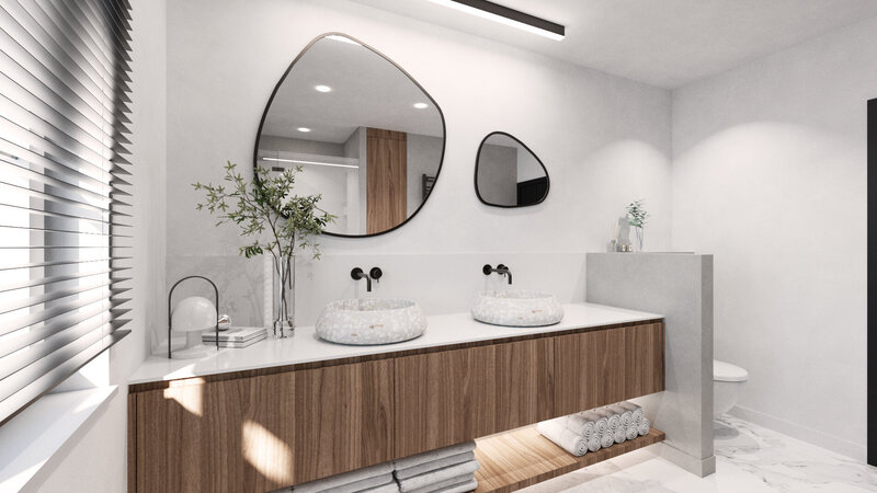 Organic Modern Badkamer - sfeervolle badkamer 3