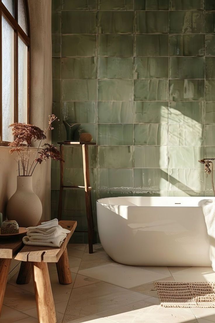 Organic Modern Badkamer - sfeervolle badkamer 8