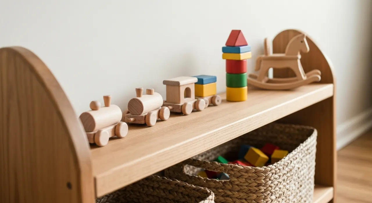 Organic Modern Kinderkamer - detail van materialen en textuur